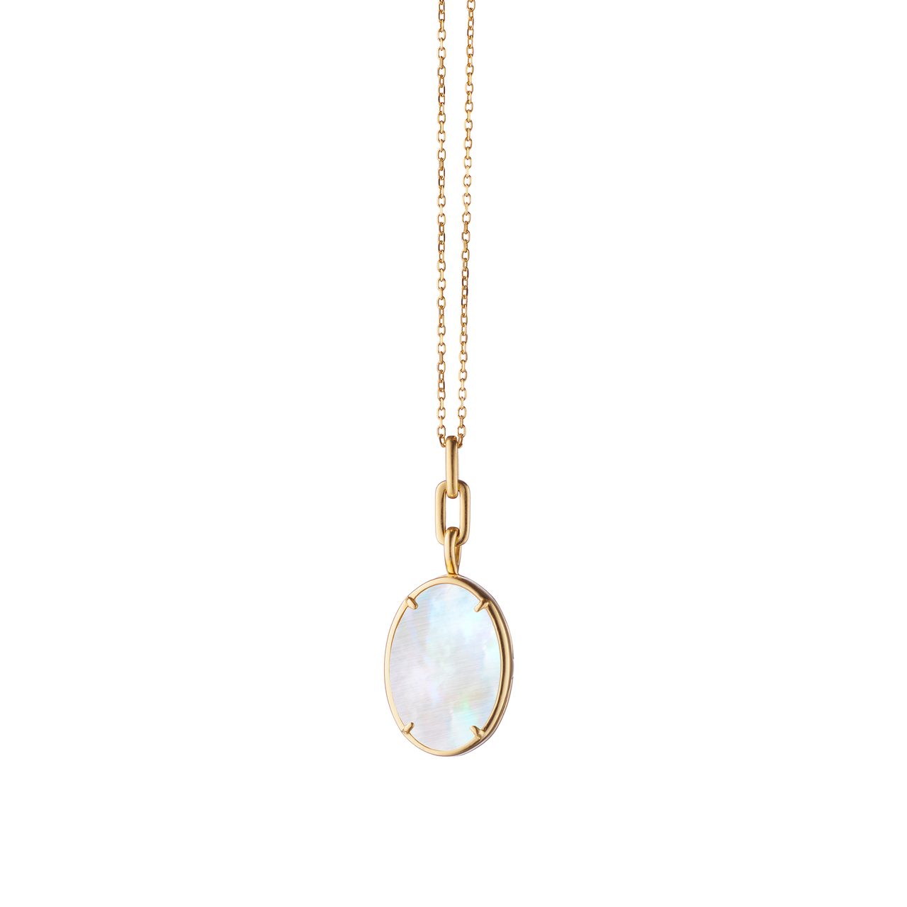 Slim Lockets Elle Yellow Gold and Mother of Pearl Pendant Monica